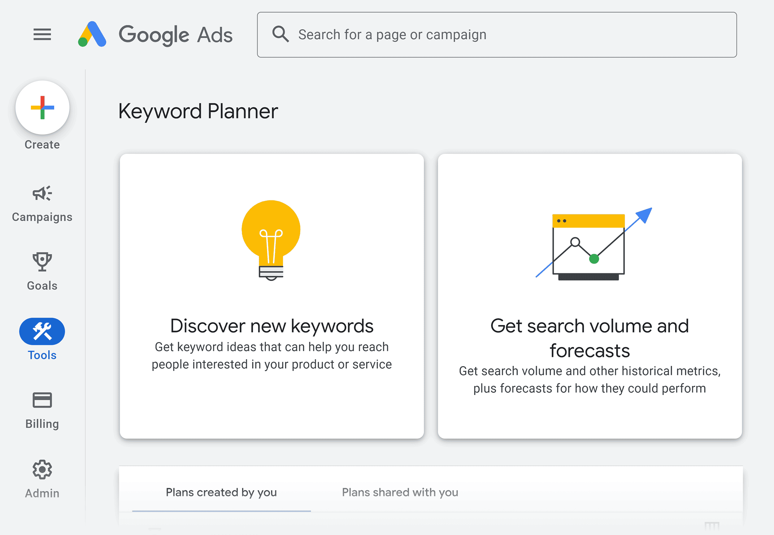 google keyword planner
