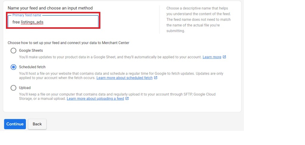 Product Feed Creation