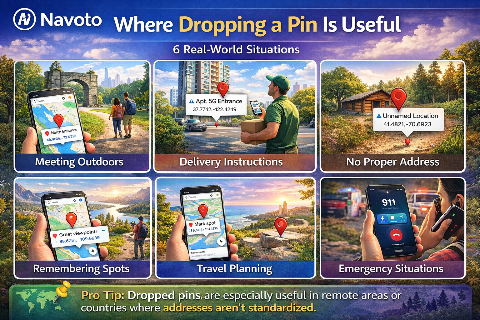 Where dropping a pin is useful