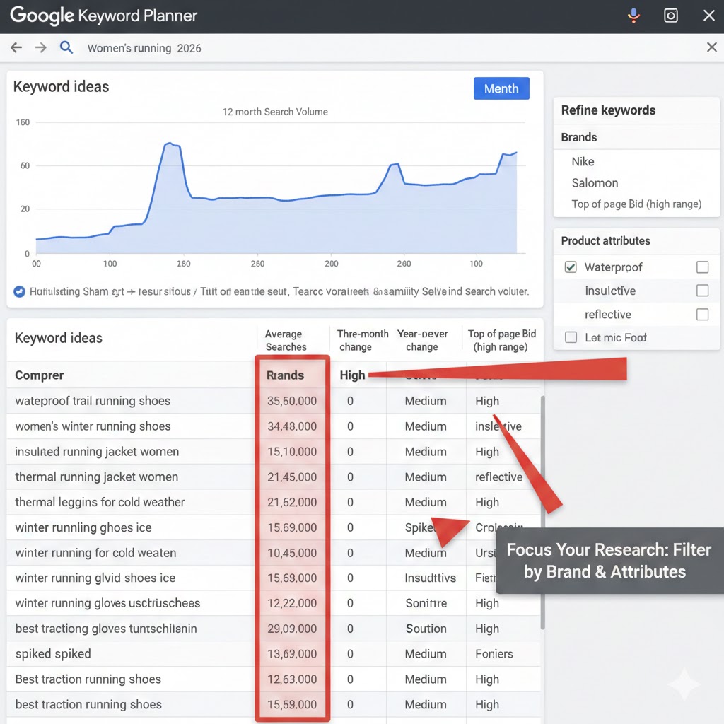 Google Keyword Planner interface