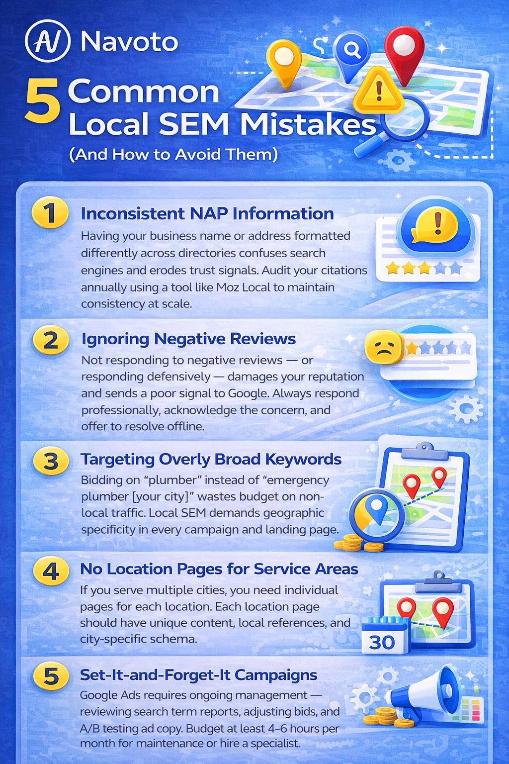 5 local SEM mistakes to avoid