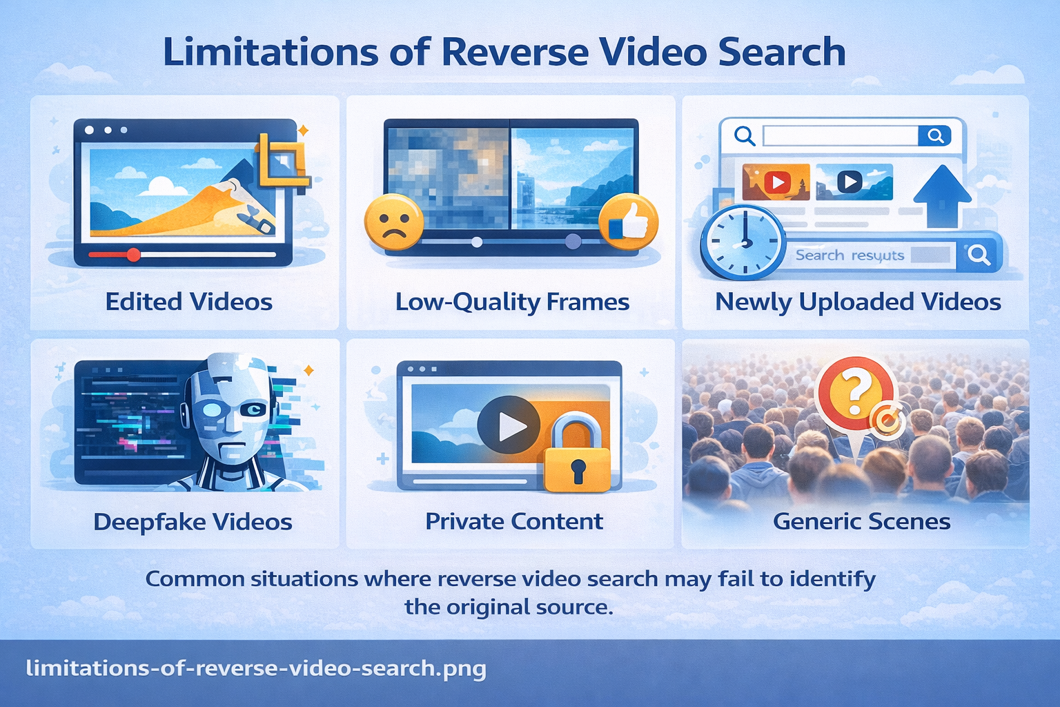 Limitations of Reverse Video Search