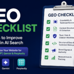 GEO checklist