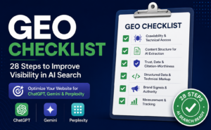 GEO checklist