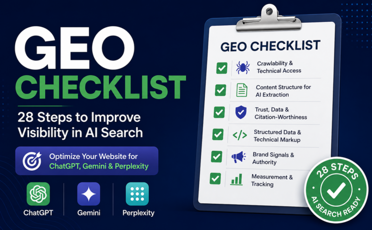 GEO checklist